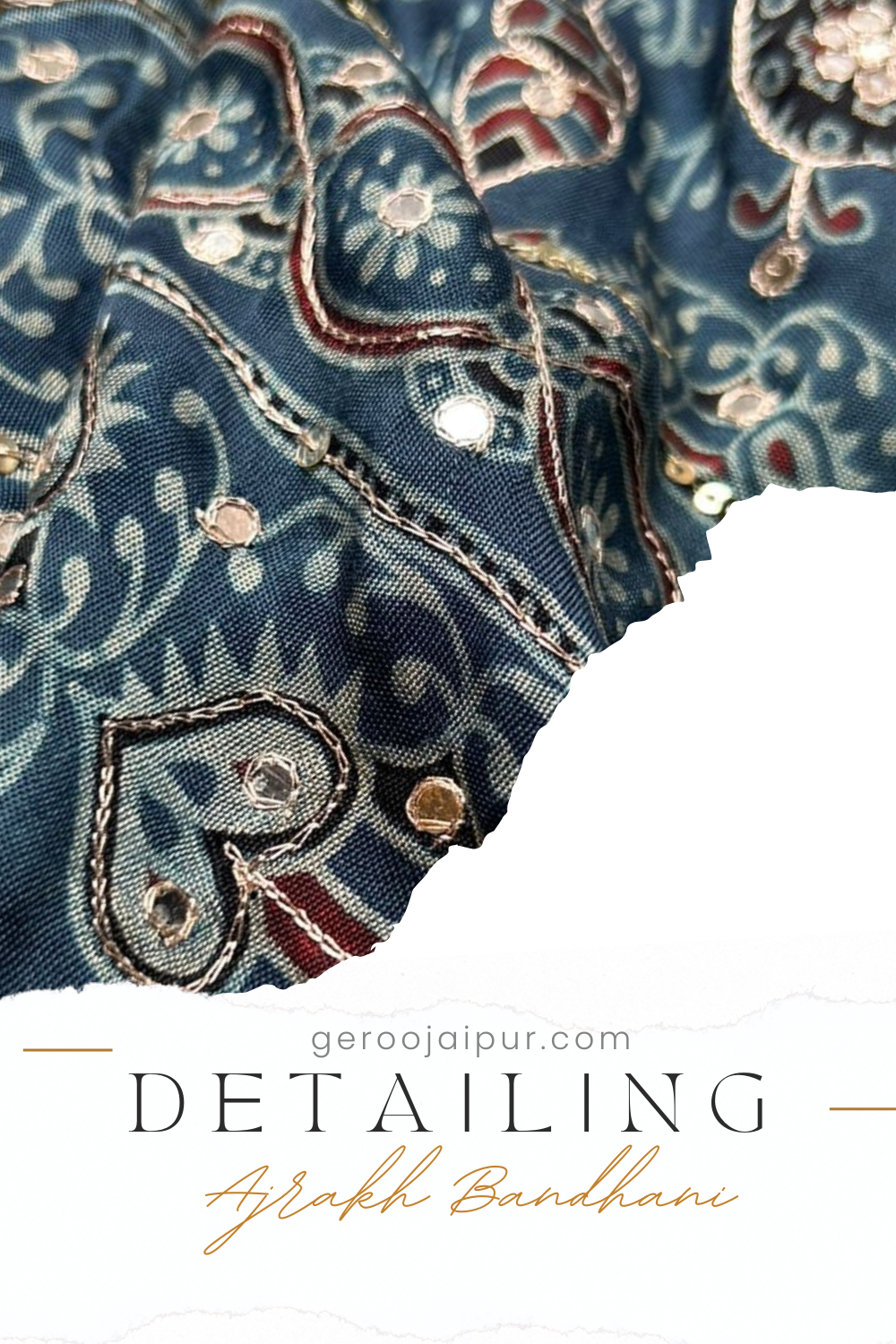 Introducing Our New Ajrakh Saree – Handcrafted for Diwali Elegance