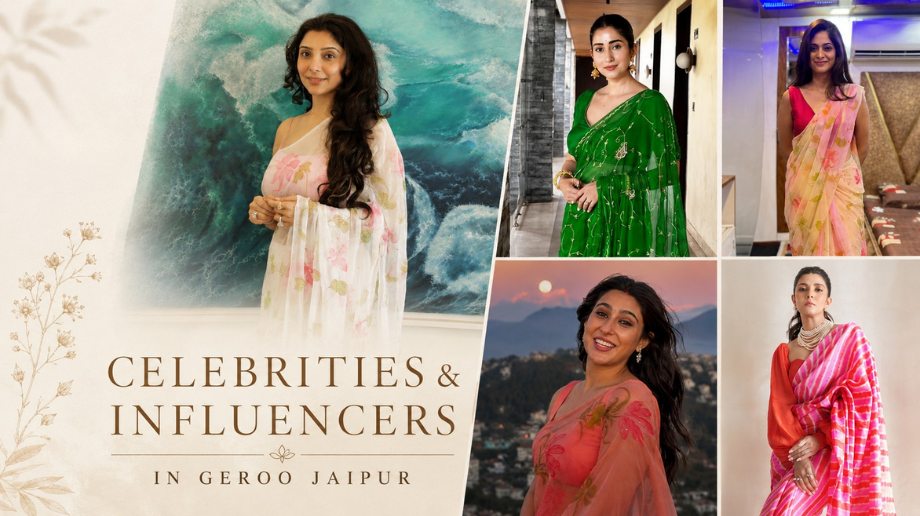 Geroo Jaipur on Influencers and Celebrities: Bollywood Inspired Saree Drapes