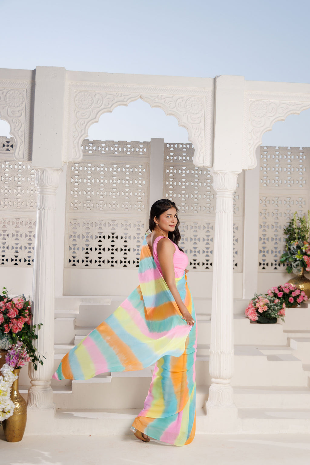 Samundar Leheriya Kareena Pure Georgette Saree