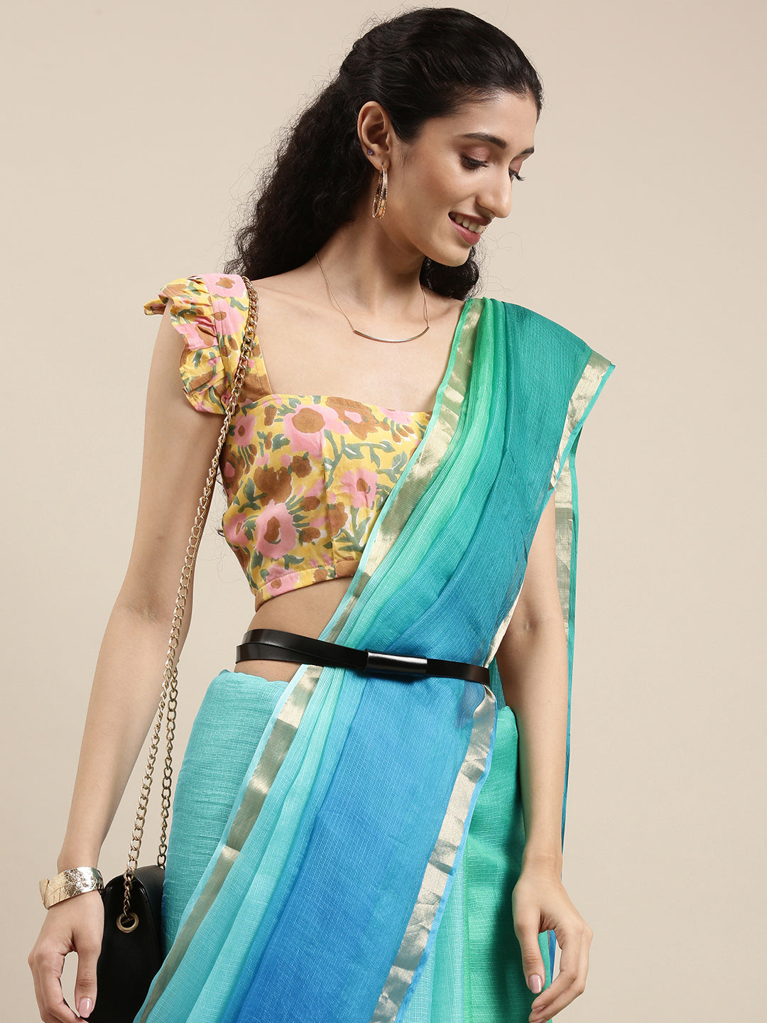Ombre Handcrafted Pure Kota Silk Saree