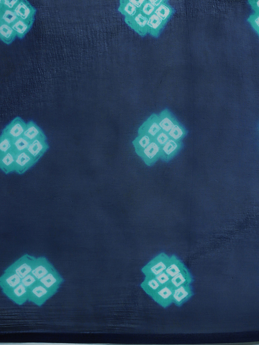 Navy Blue Bandhani With Leheriya Chiffon Saree