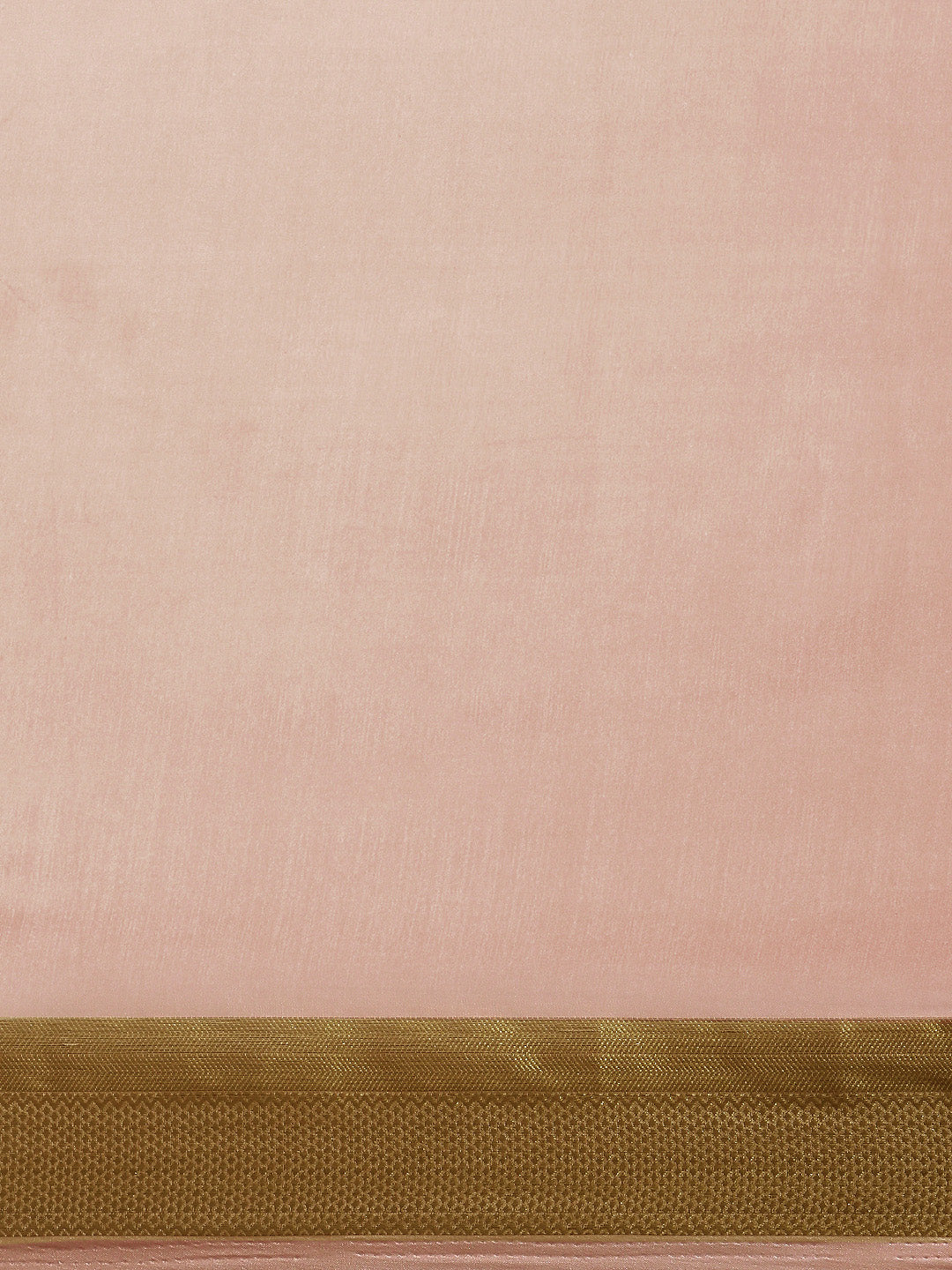 Peach Zari Border Organza Saree