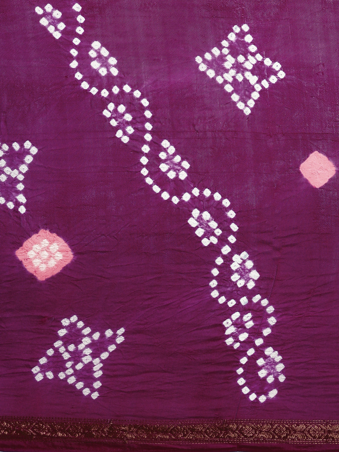 Pink Bandhani Art Silk Bandhani Saree