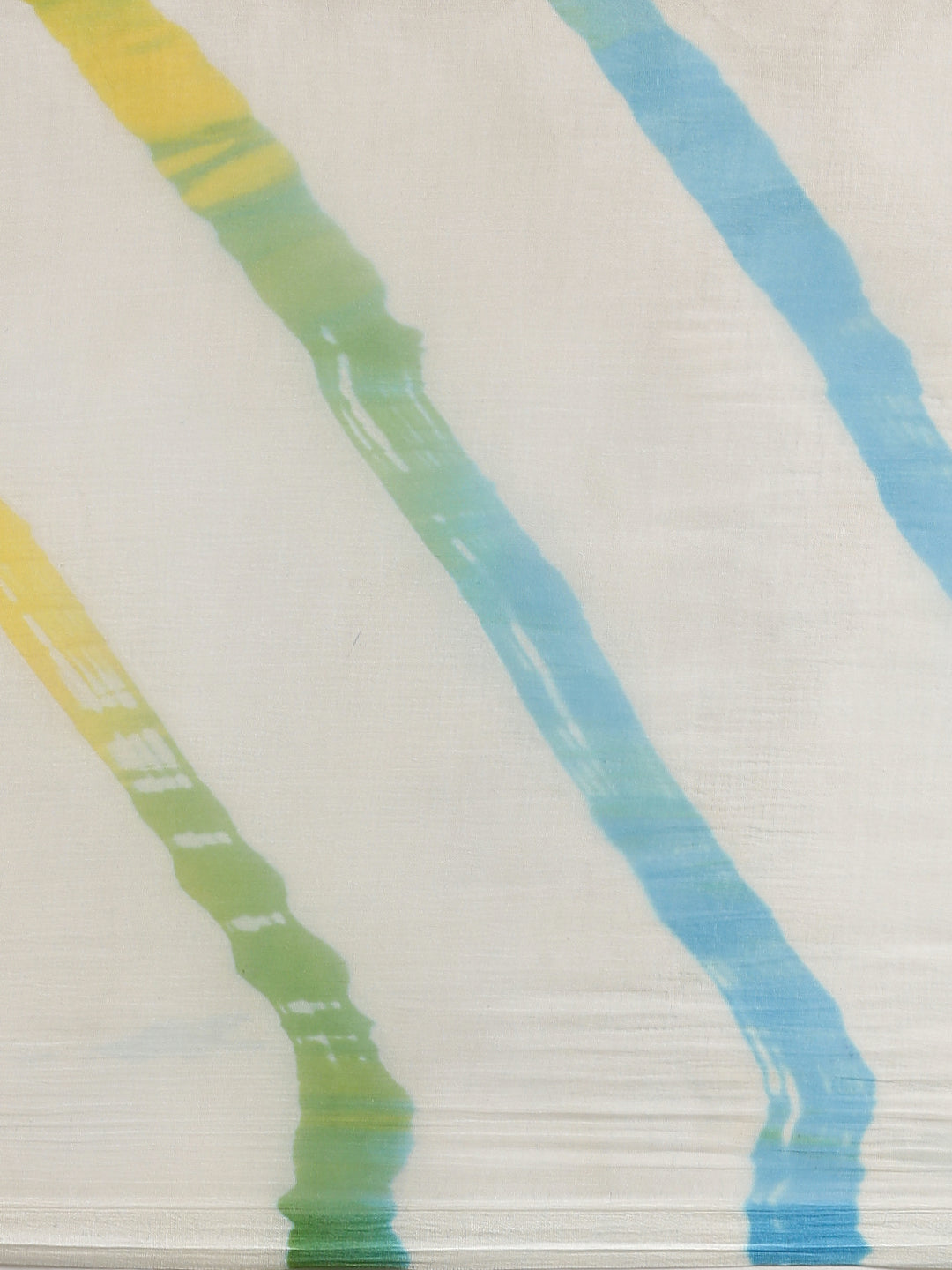 White Bandhani With Leheriya Chiffon Saree