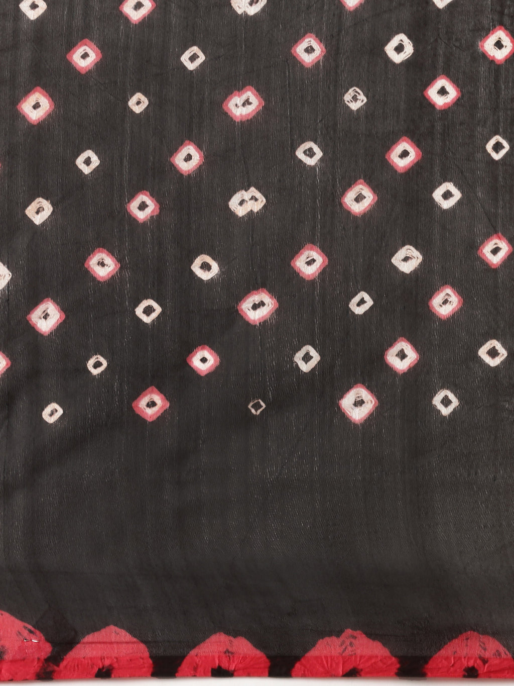 Black Tie And Dye Bandhani Chiffon Saree