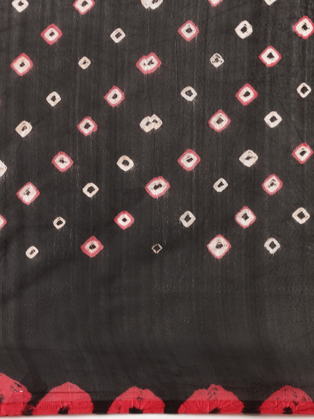 Black Tie And Dye Bandhani Chiffon Saree