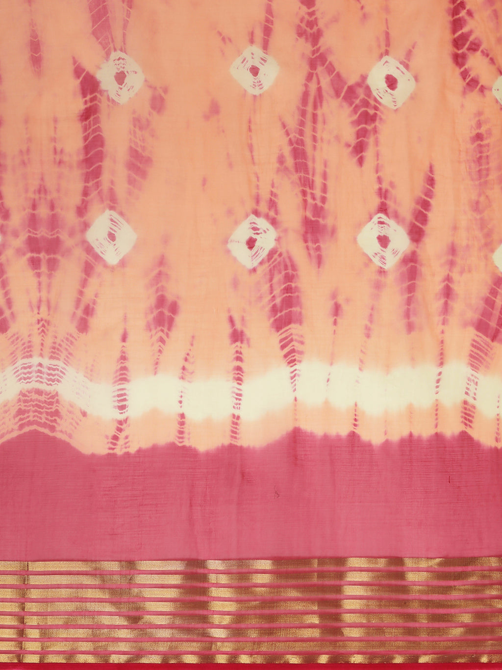 Pink Hand Dyed Shibori Zari Work Art Silk Saree