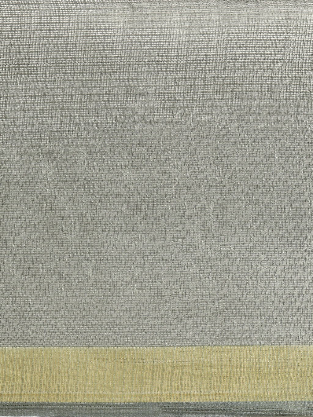 Grey Shibori Print Zari Border Kota Doria Silk Saree