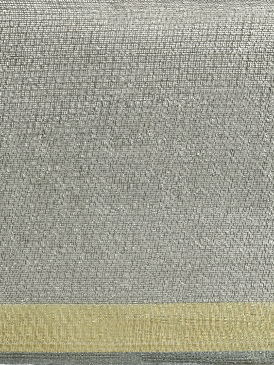 Grey Shibori Print Zari Border Kota Doria Silk Saree