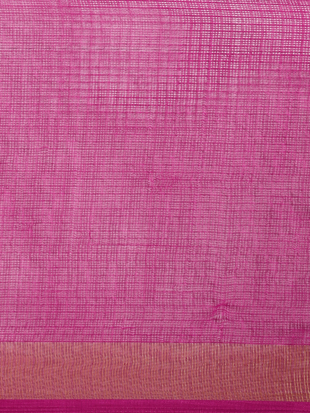 Pink Hand Dyed Shibori Art Kota Silk Saree