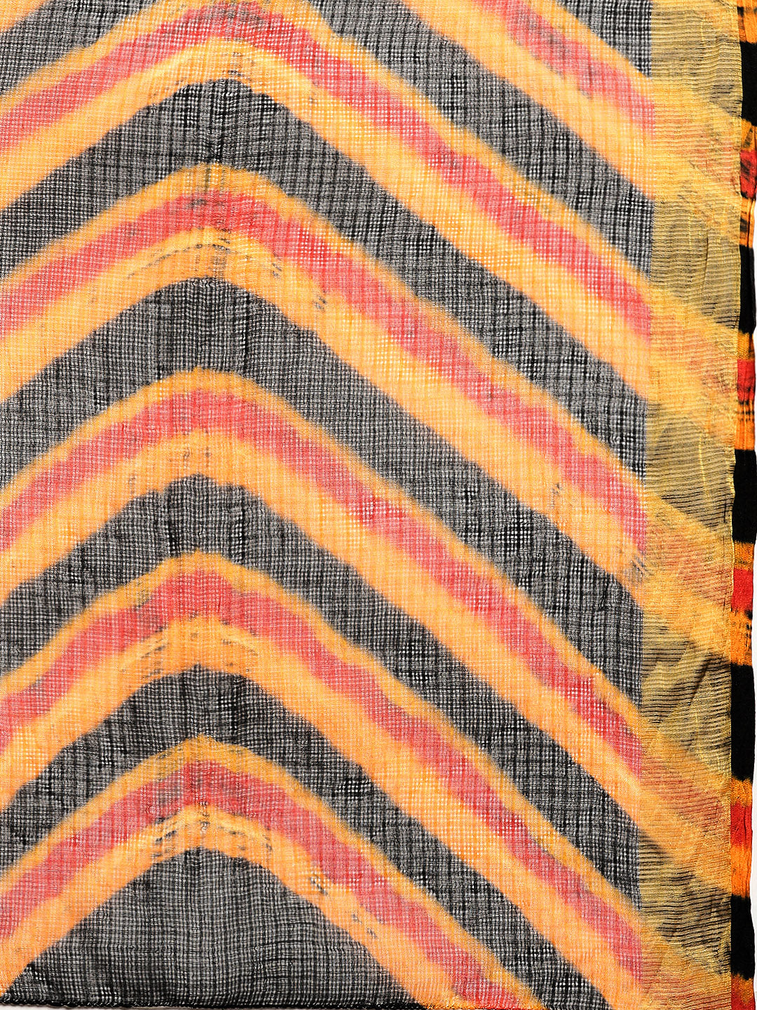 Multi Color Hand Dyed Leheriya Kota Doria Silk Saree