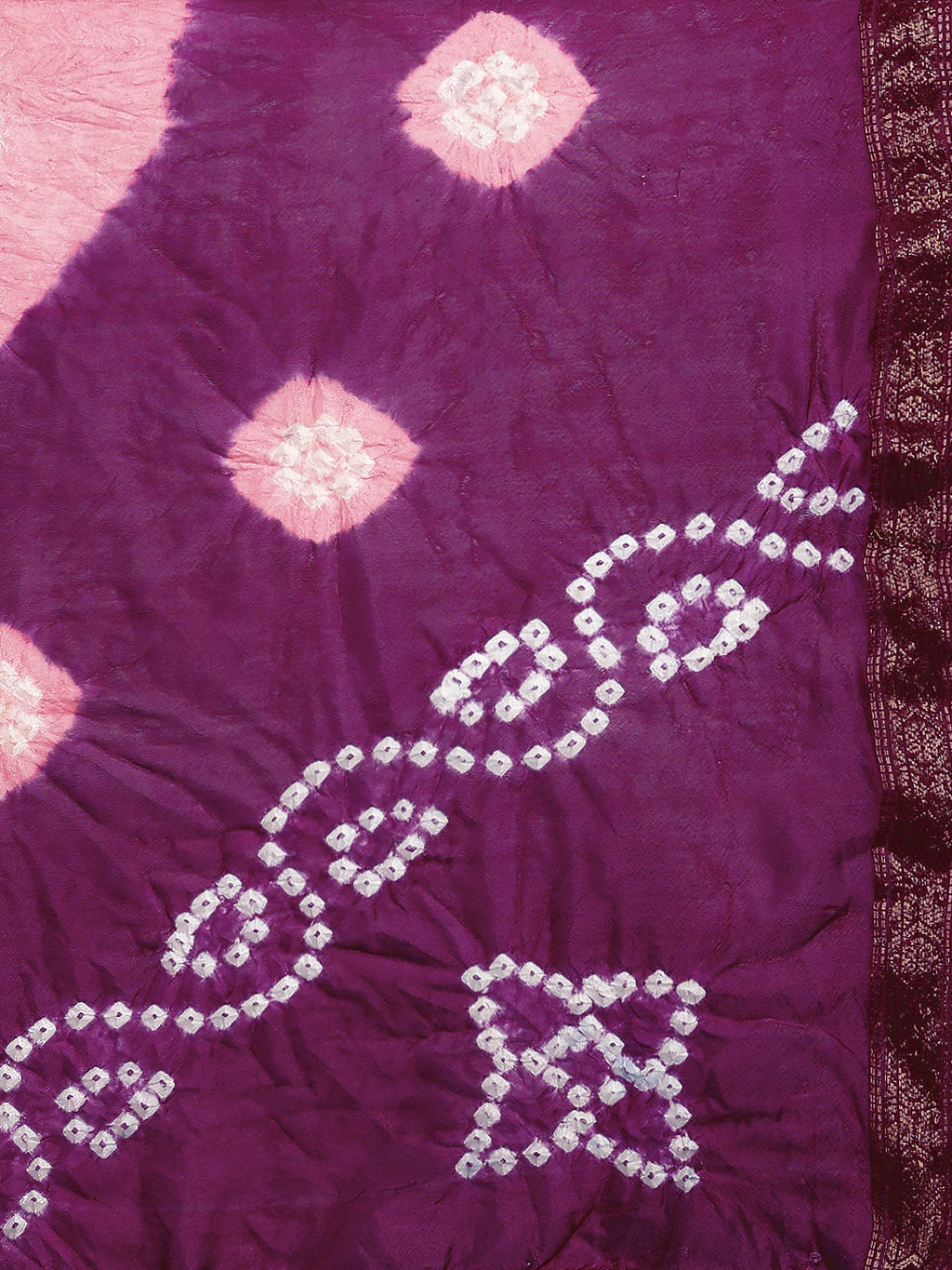 Pink Bandhani Art Silk Bandhani Saree