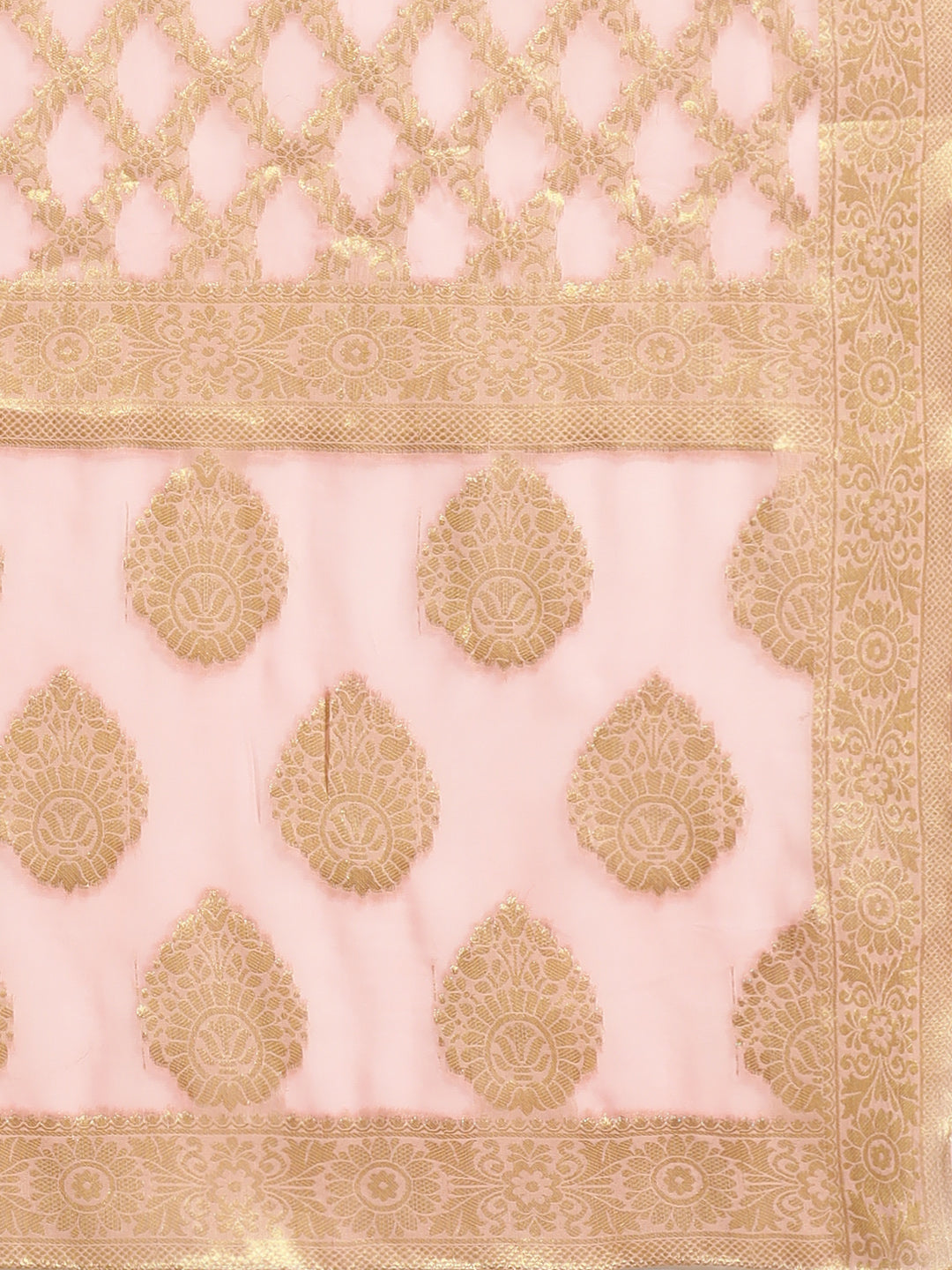Pink Floral Printed Georgette Saree