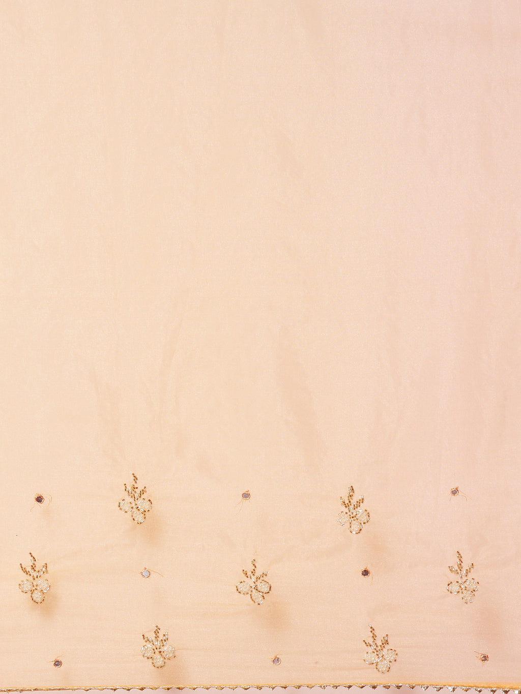 Light Yellow Shaded Handcrafted Organza Saree