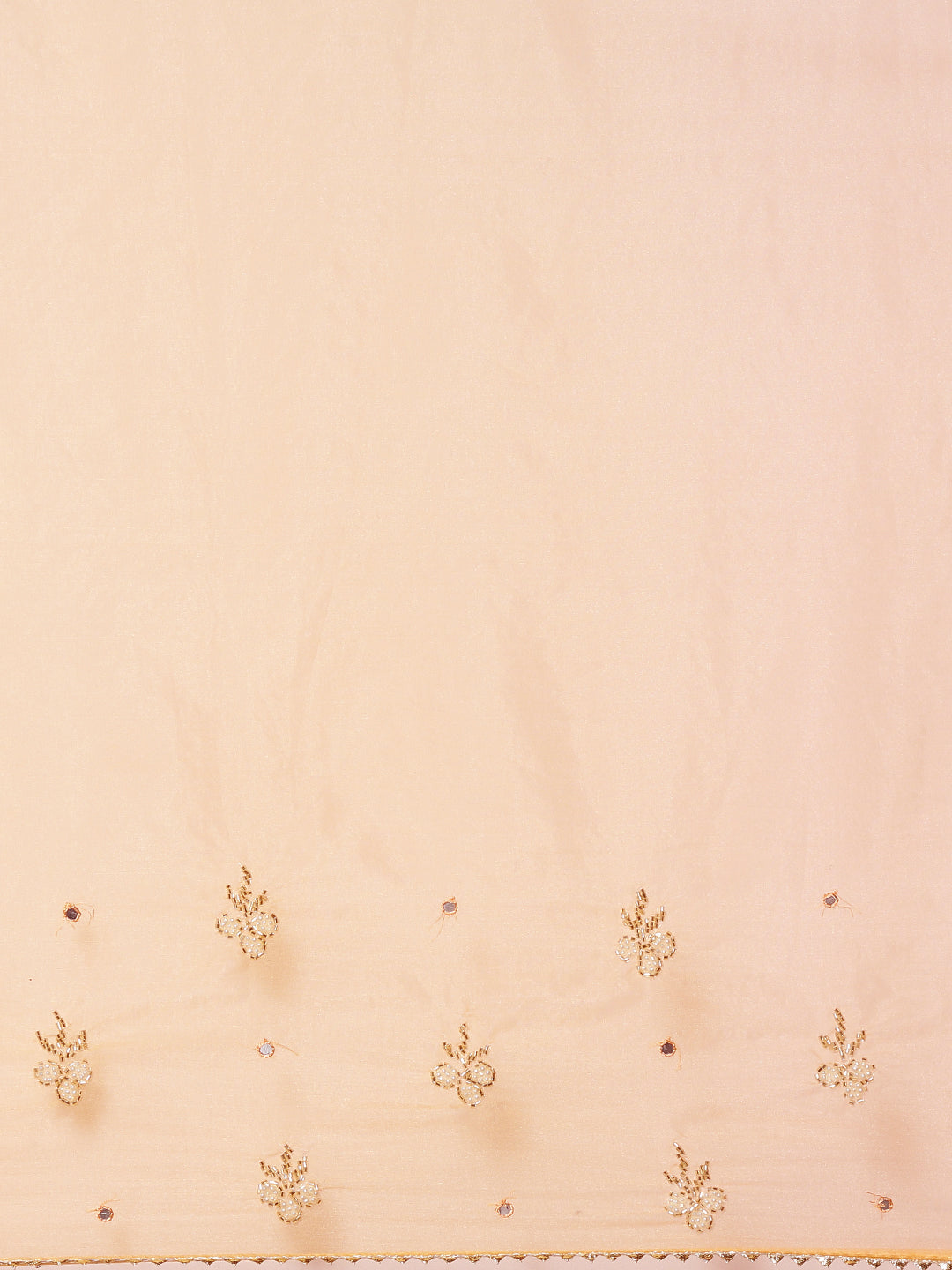 Light Yellow Shaded Handcrafted Organza Saree