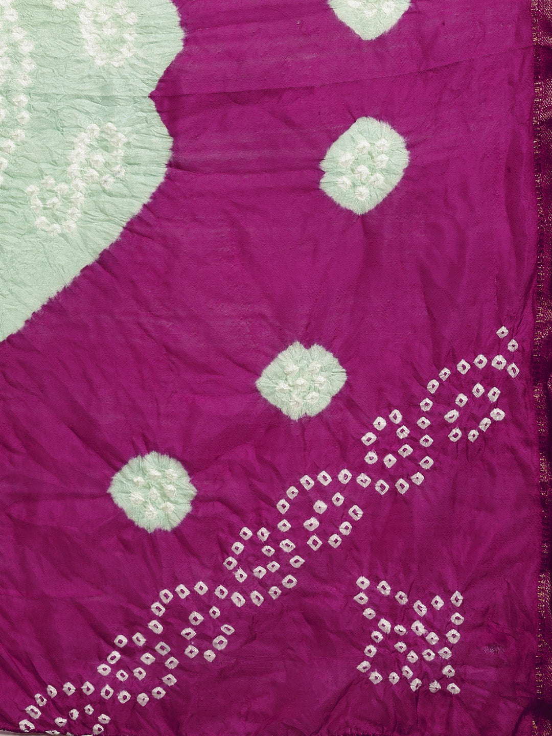Magenta Bandhani Art Silk Bandhani Saree