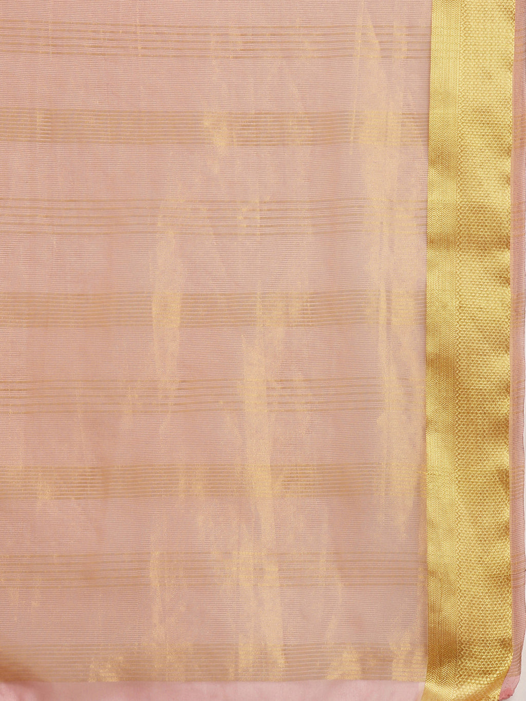 Pink Zari Border Organza Saree
