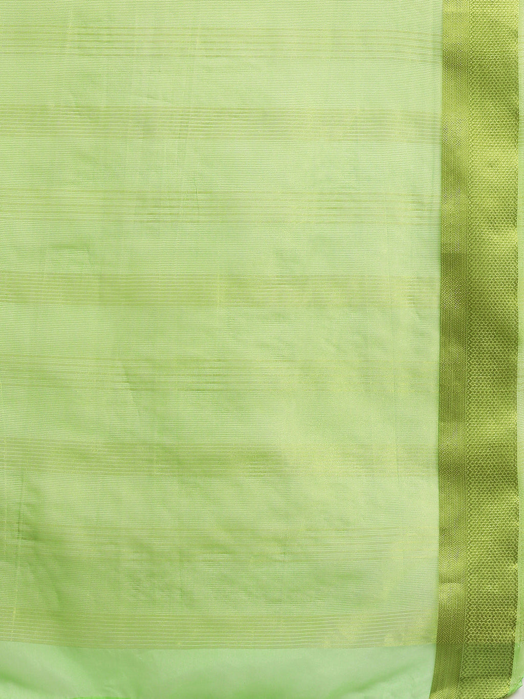 Green Zari Border Organza Saree