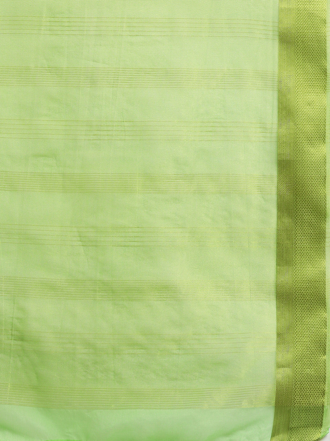Green Zari Border Organza Saree
