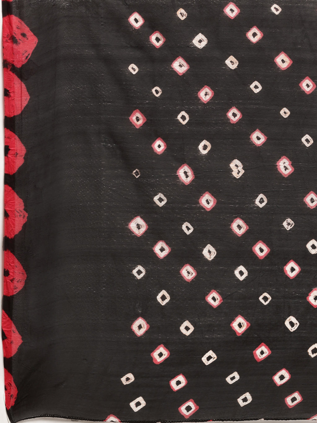 Black Tie And Dye Bandhani Chiffon Saree