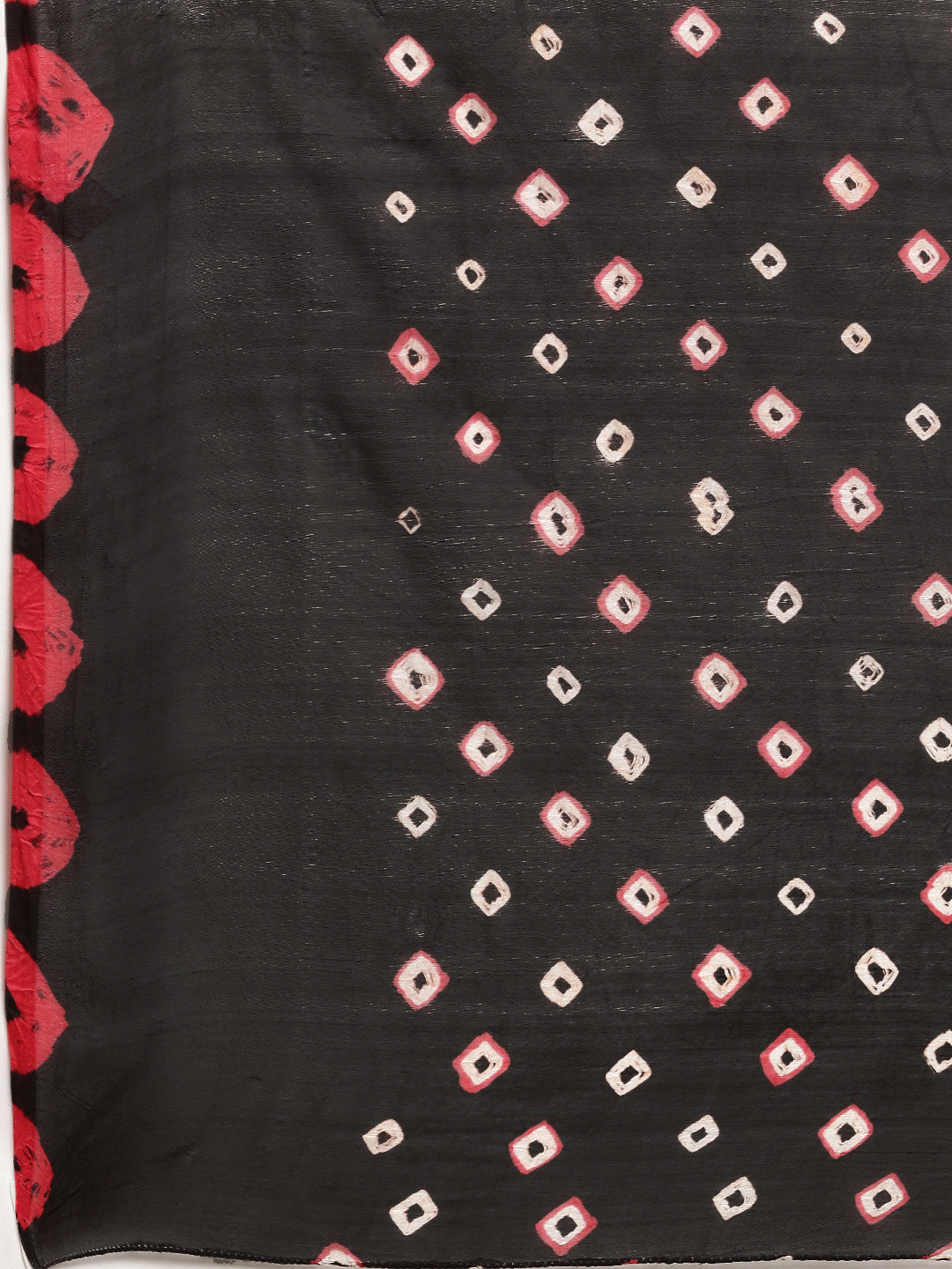 Black Tie And Dye Bandhani Chiffon Saree