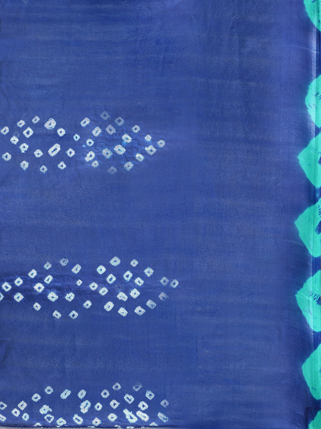 Blue Hand Dyed Bandhani Art Silk Saree