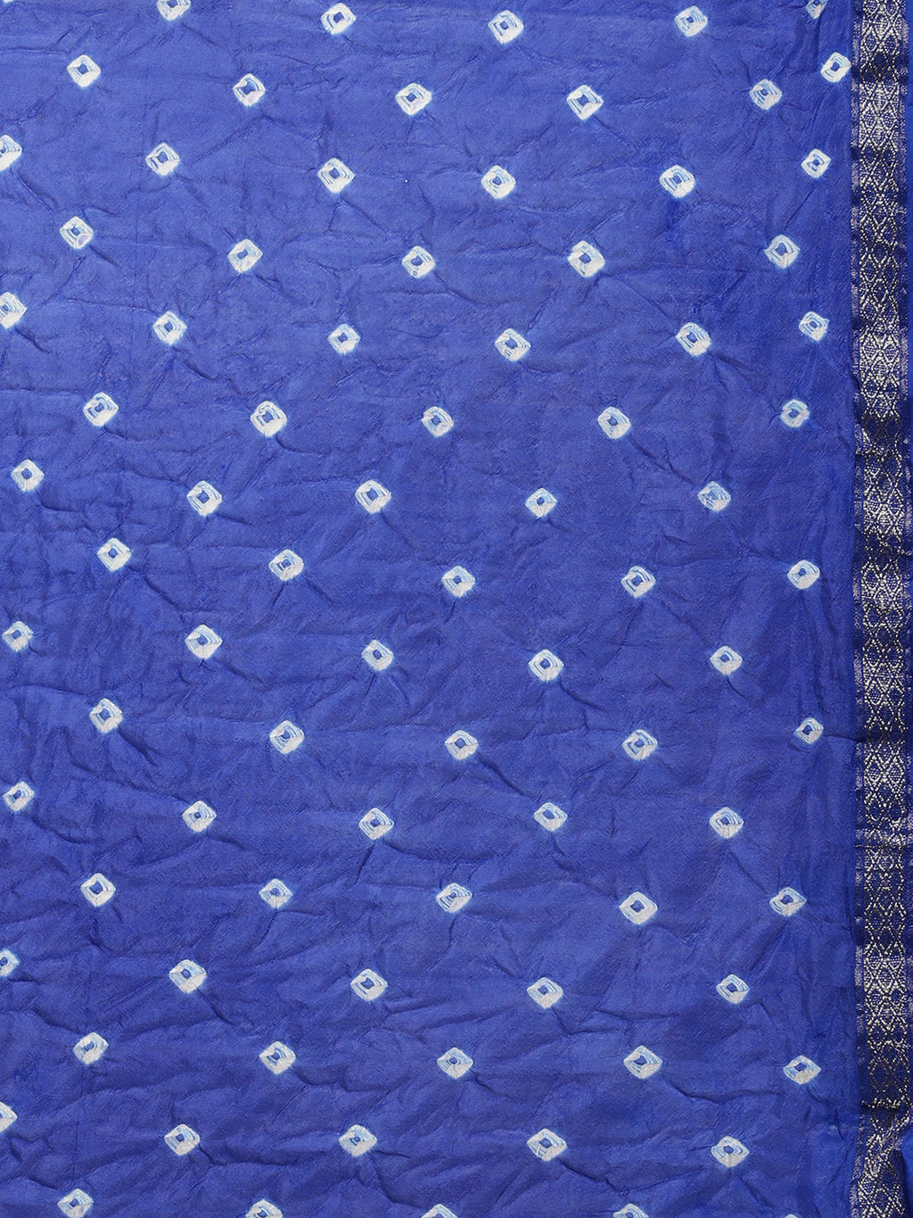Green Bandhani Zari Border Art Silk Saree