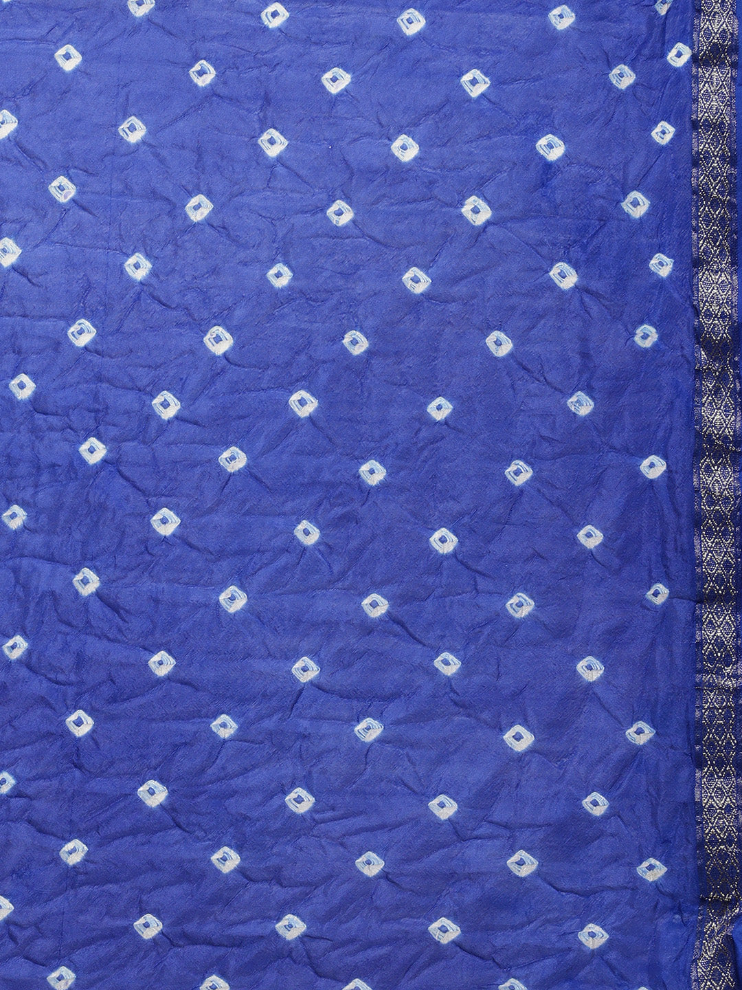 Green Bandhani Zari Border Art Silk Saree