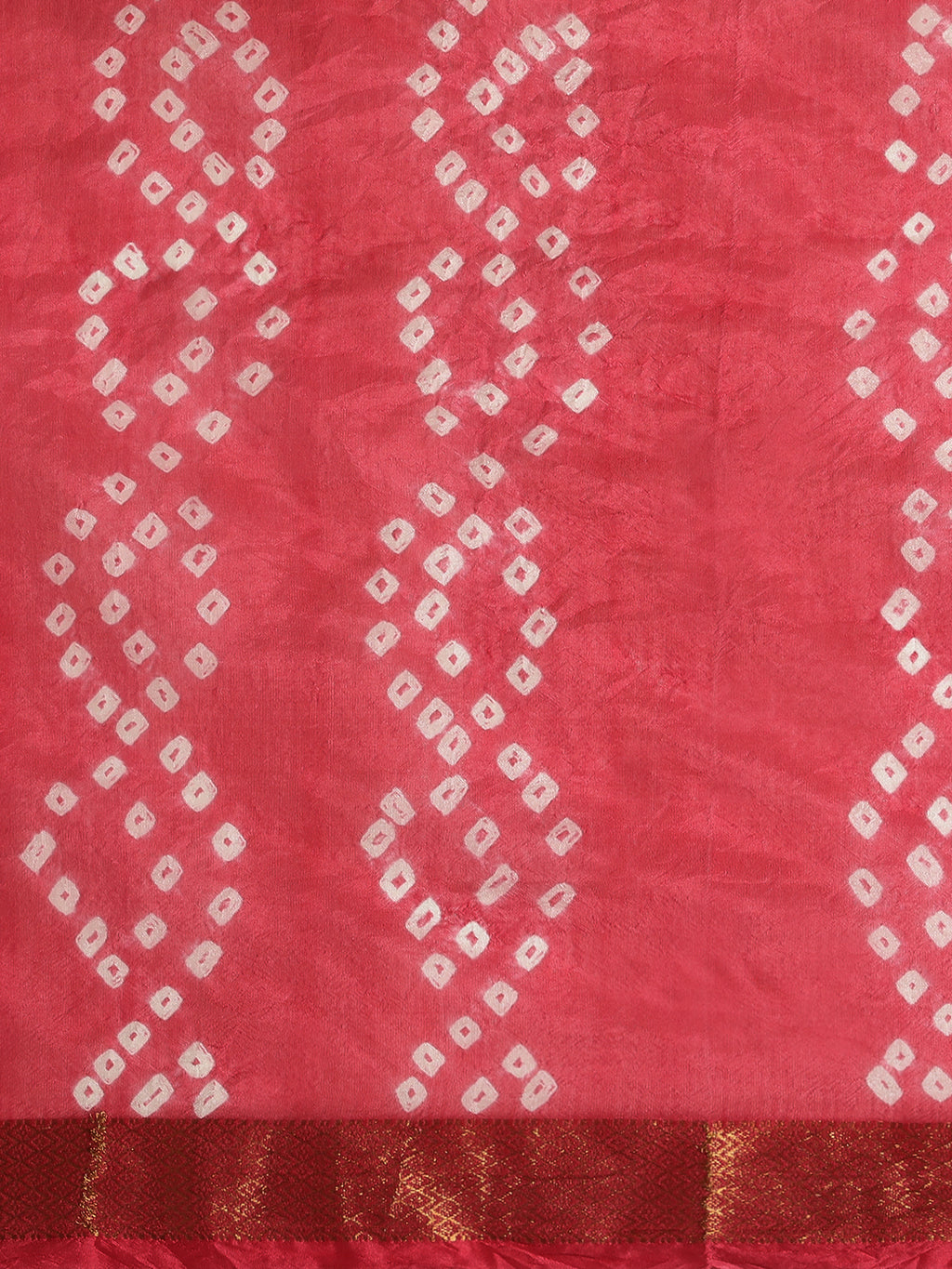 Green Shaded Bandhani Zari Work Art Silk Saree