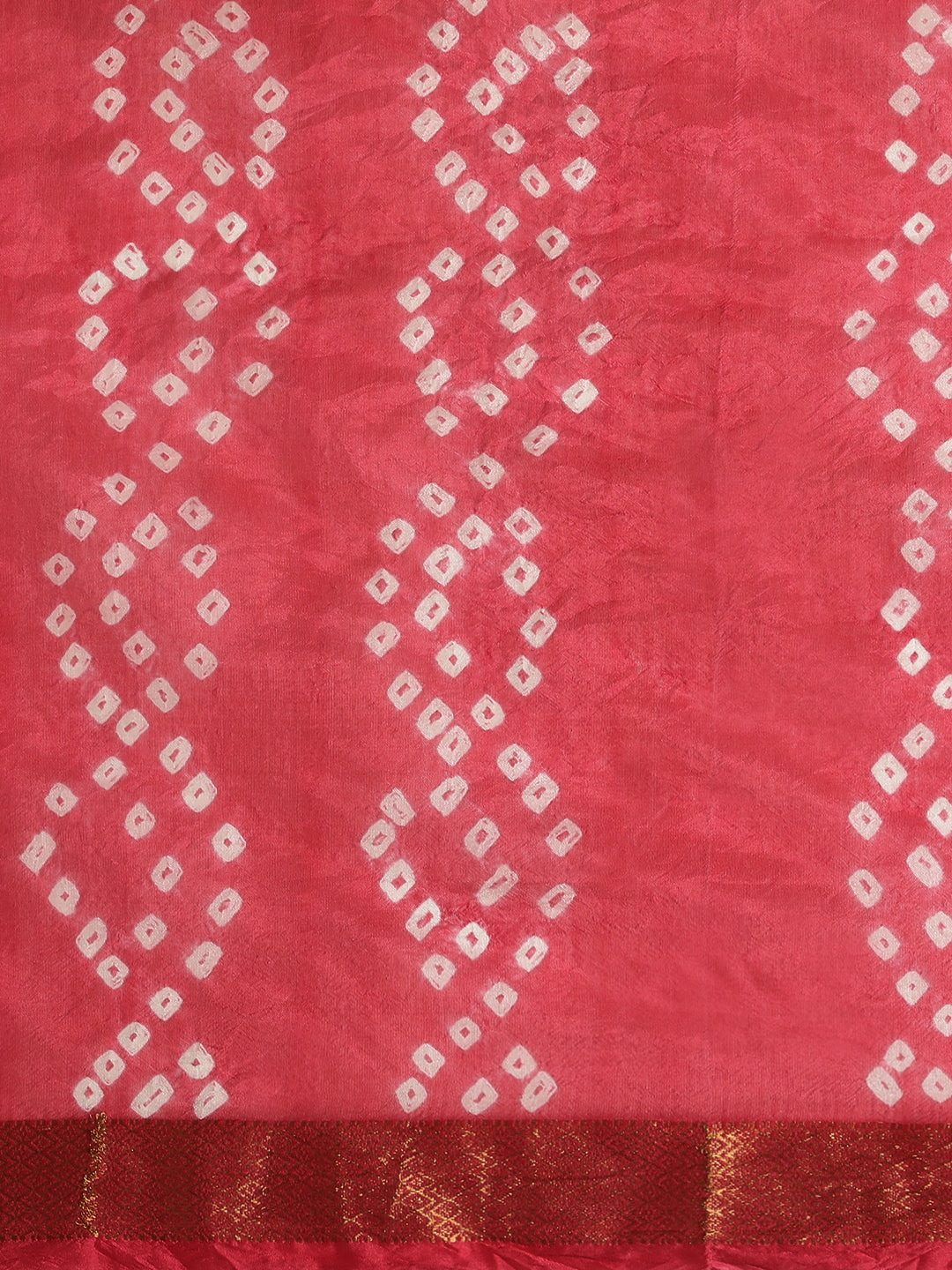 Green Shaded Bandhani Zari Work Art Silk Saree