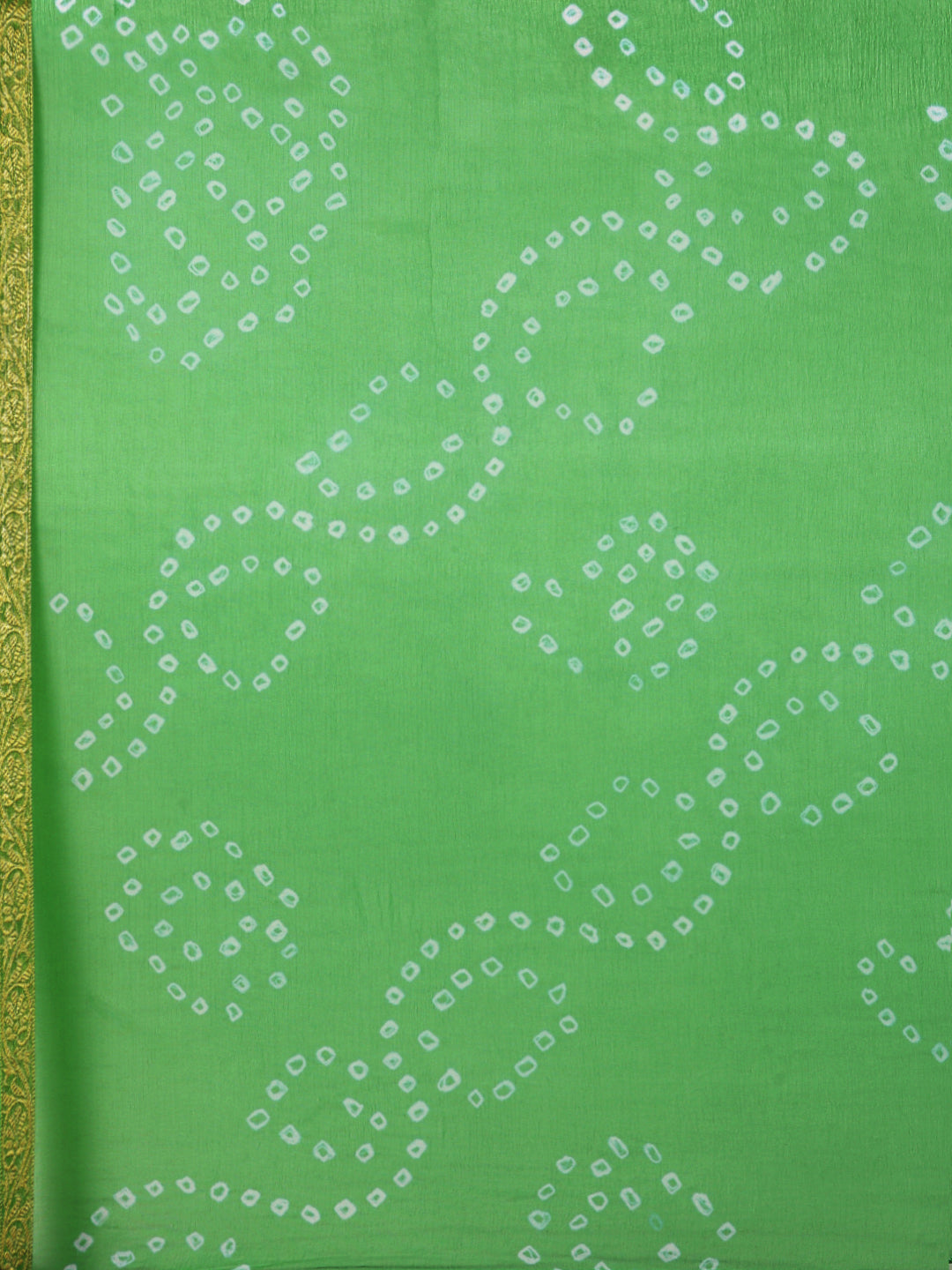 Green Bandhani Chiffon Saree