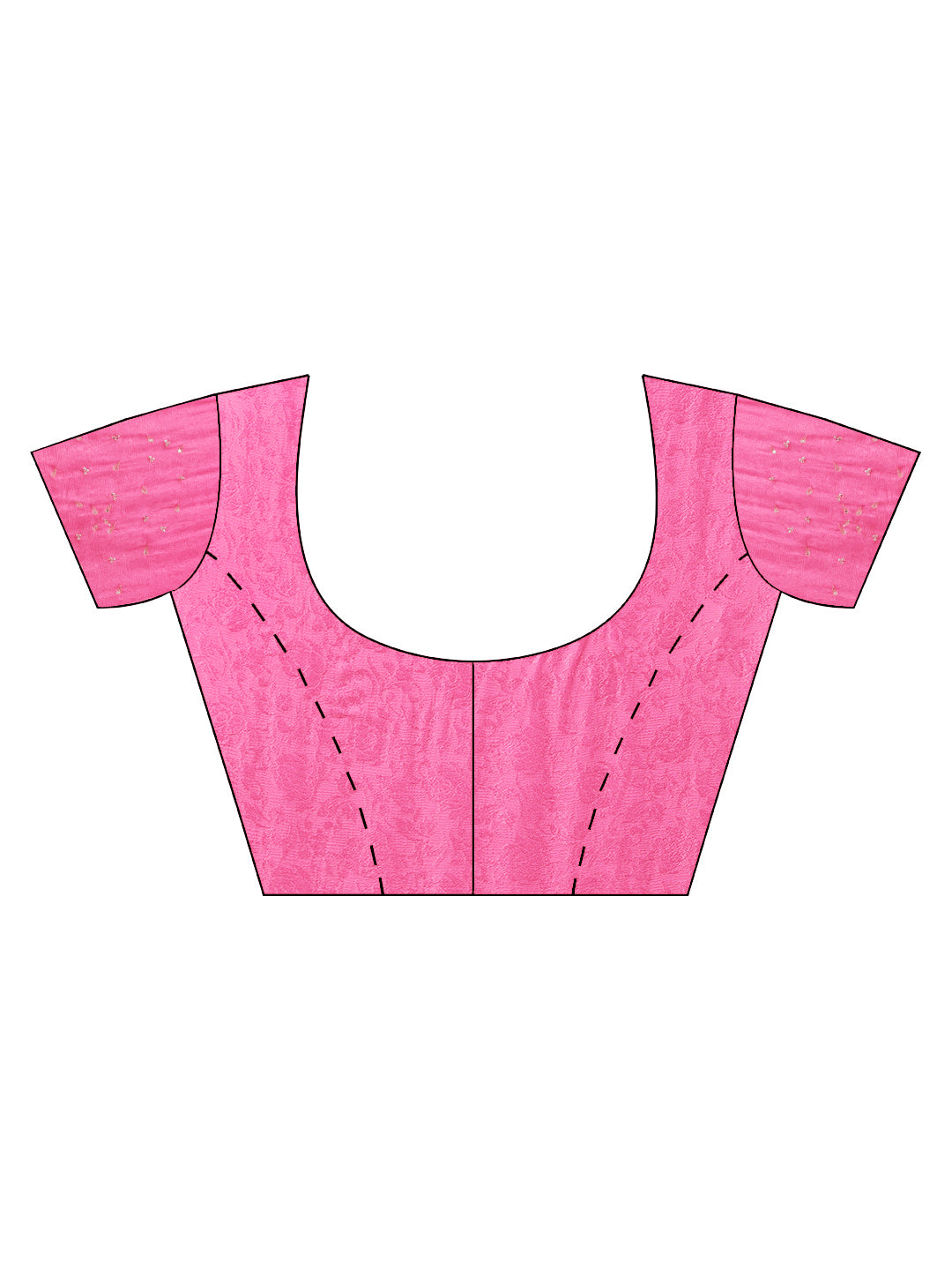 Pink Hand Embroidered Chiffon Saree