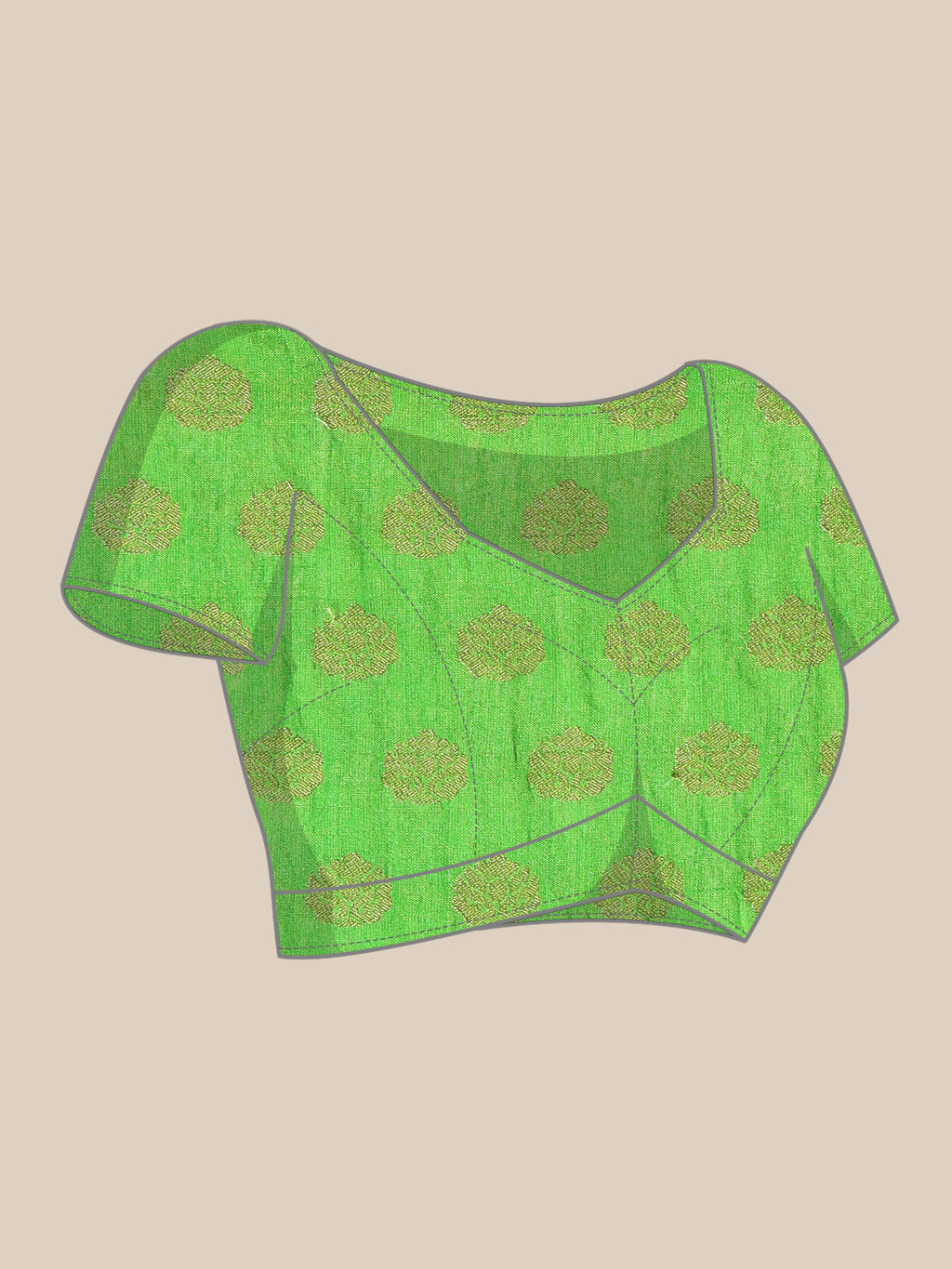 Green Shibori Print Zari Border Kota Doria Silk Saree