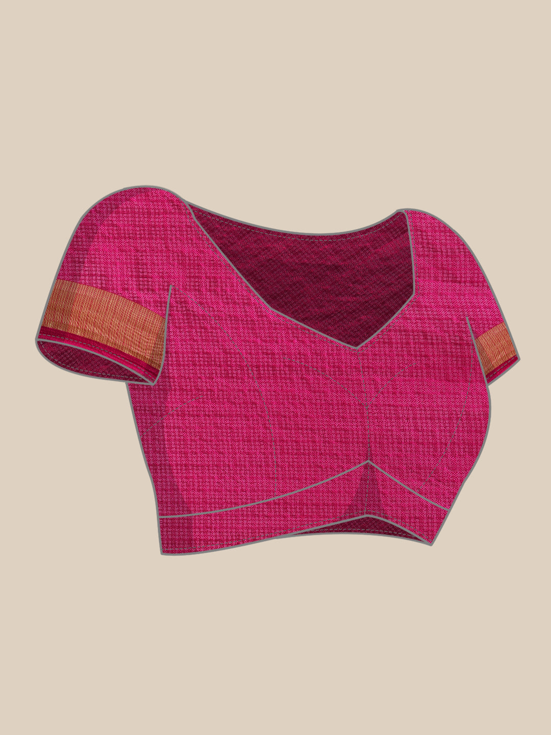 Pink Hand Dyed Leheriya Kota Doria Silk Saree