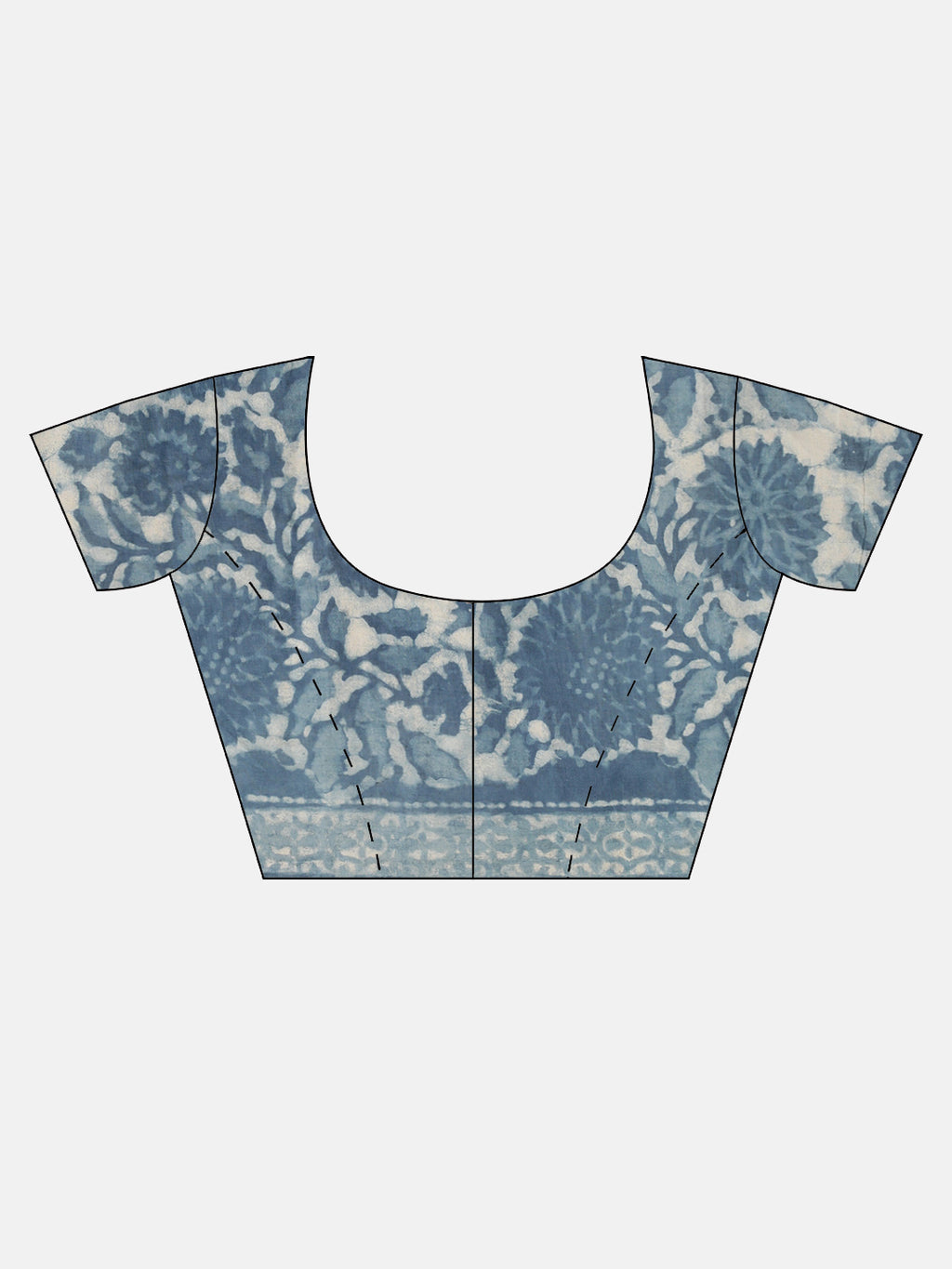 Indigo Hand Block Printed Bagru Cotton Sustainable Saree