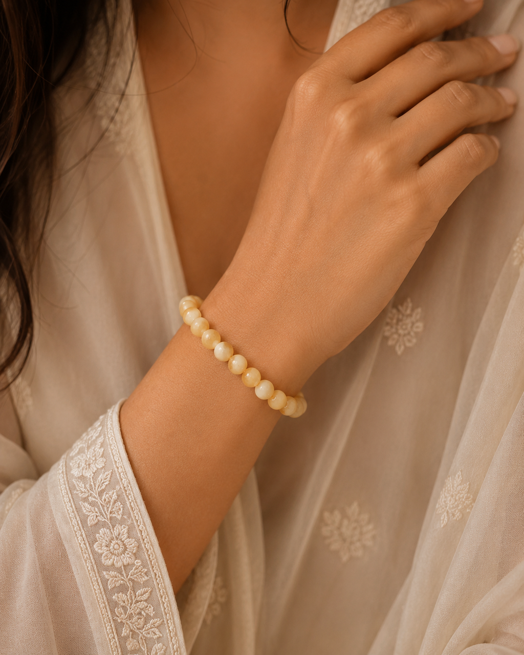 Yellow Calcite Natural Stone Joy & Confidence Bracelet