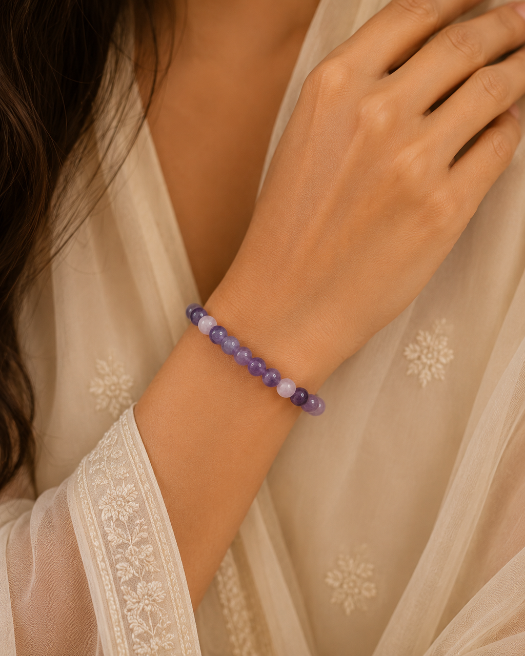 Amethyst Natural Stone Energy Bracelet
