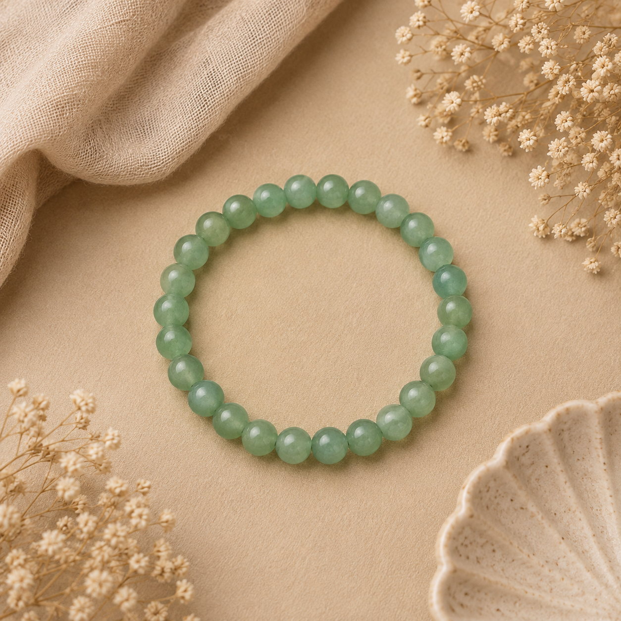 Green Aventurine Success & Prosperity Natural Stone Bracelet