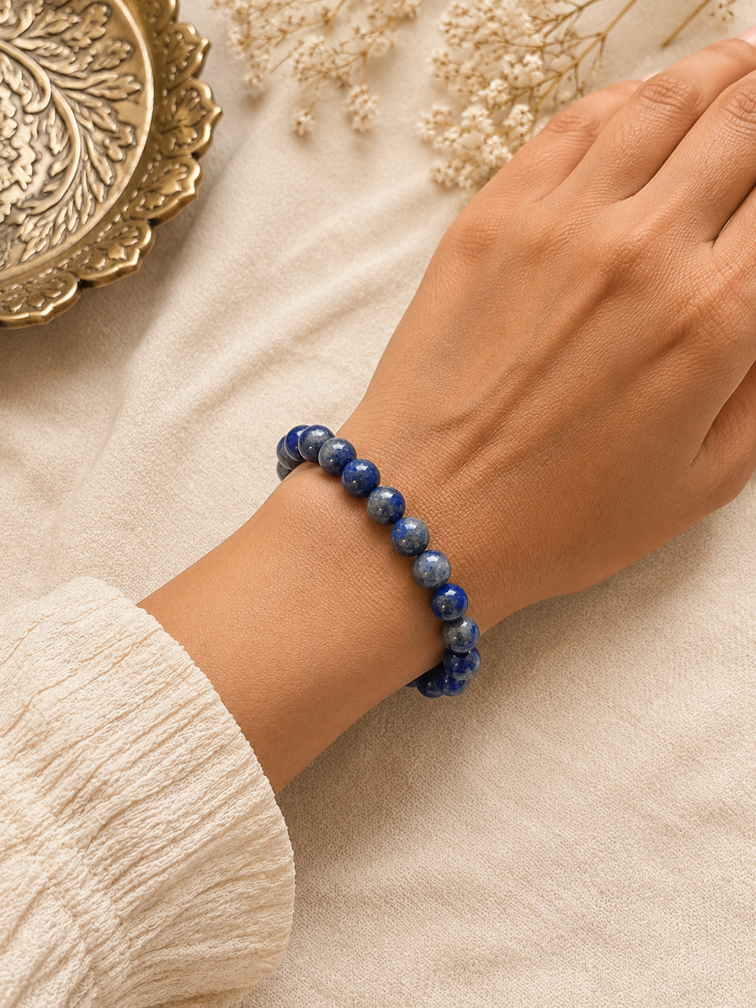 Lapis Lazuli Natural Stone Wisdom & Clarity Bracelet