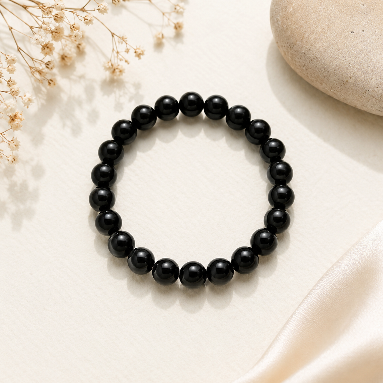 Black Obsidian Natural Stone Protection Bracelet