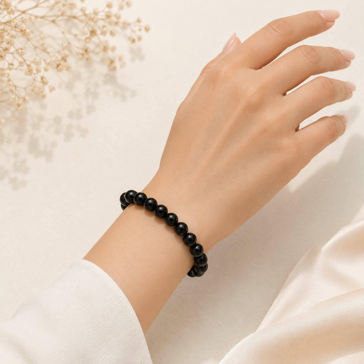 Black Obsidian Natural Stone Protection Bracelet