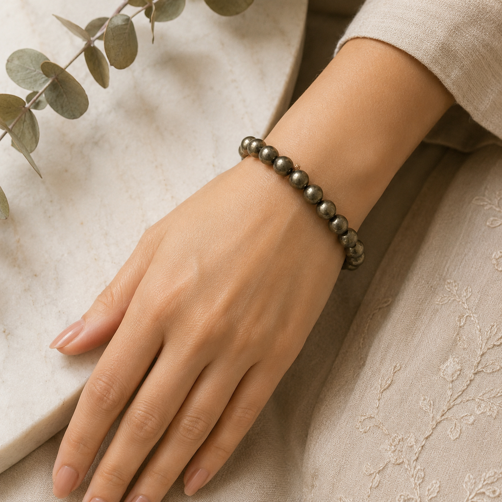 Pyrite Wealth & Confidence Natural Stone Bracelet
