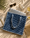 Indigo Blue Hand Block Print Quilted Laptop Bag