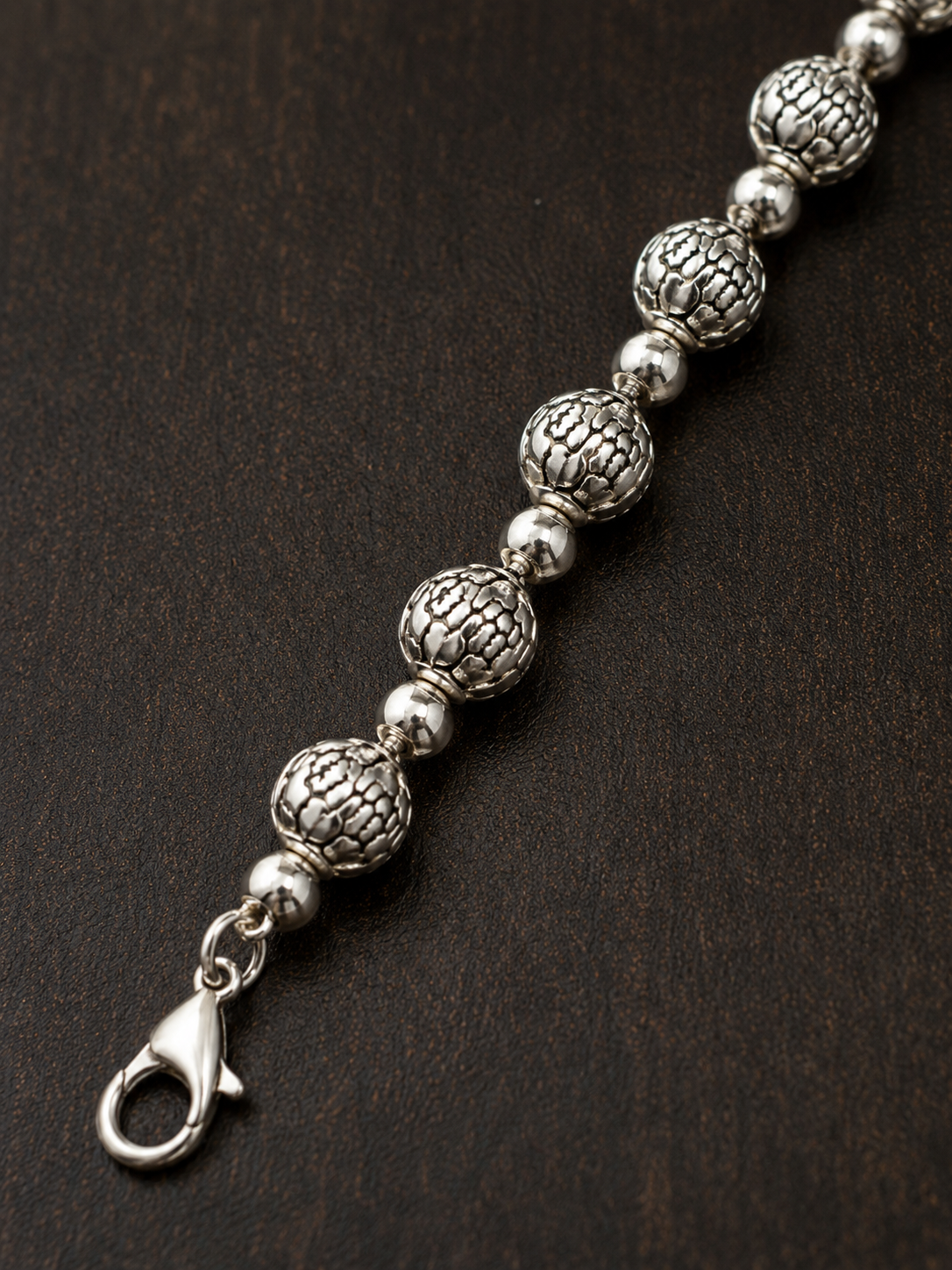 Oxidised Circular balls Anklet