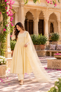 Pale Yellow Embroidered Modal Silk 3-Piece Kurta Set