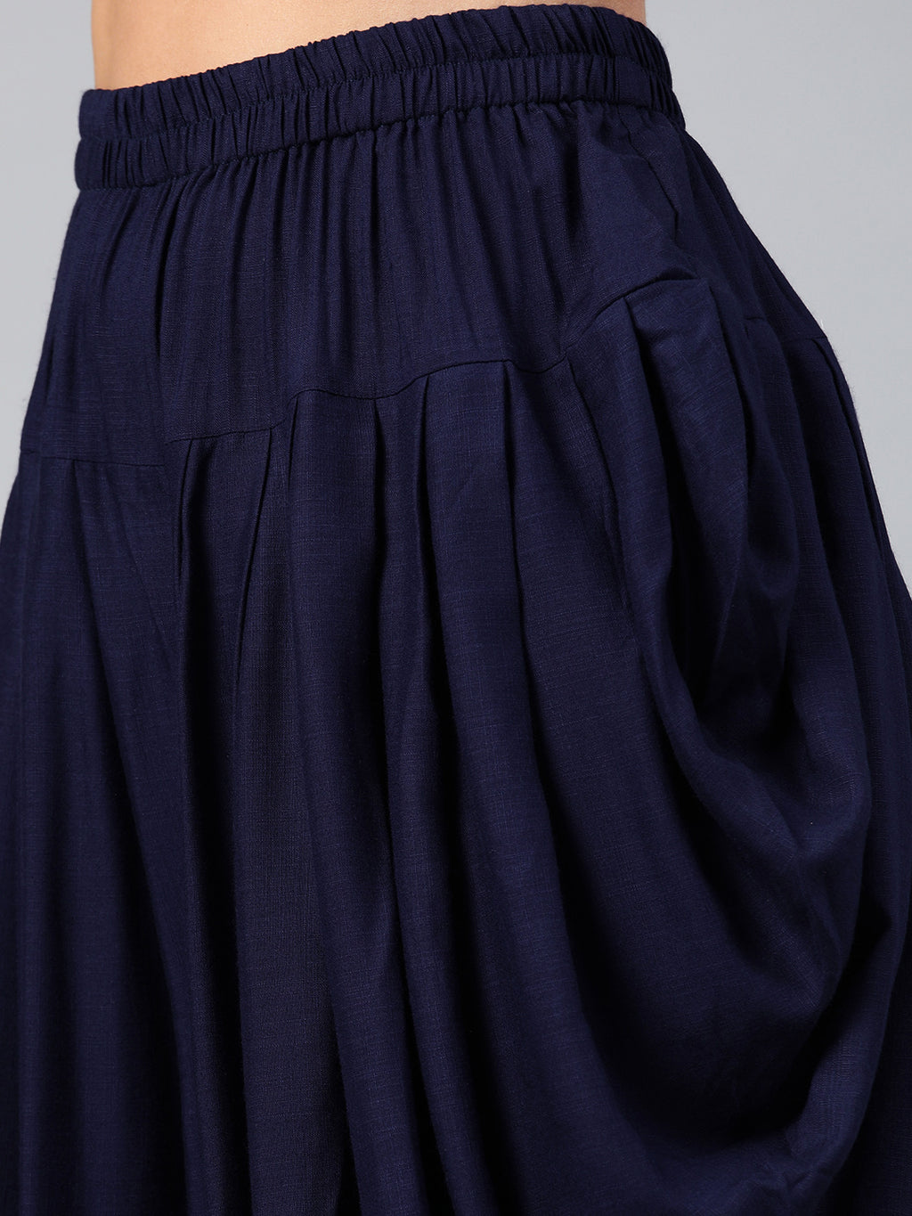 Blue Rayon Dhoti with Cotton Top