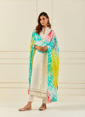 Multicolor Handcrafted Chiffon Leheriya Dupatta