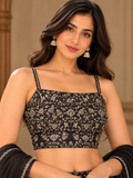 Black Zari Hand Embroidered Blouse