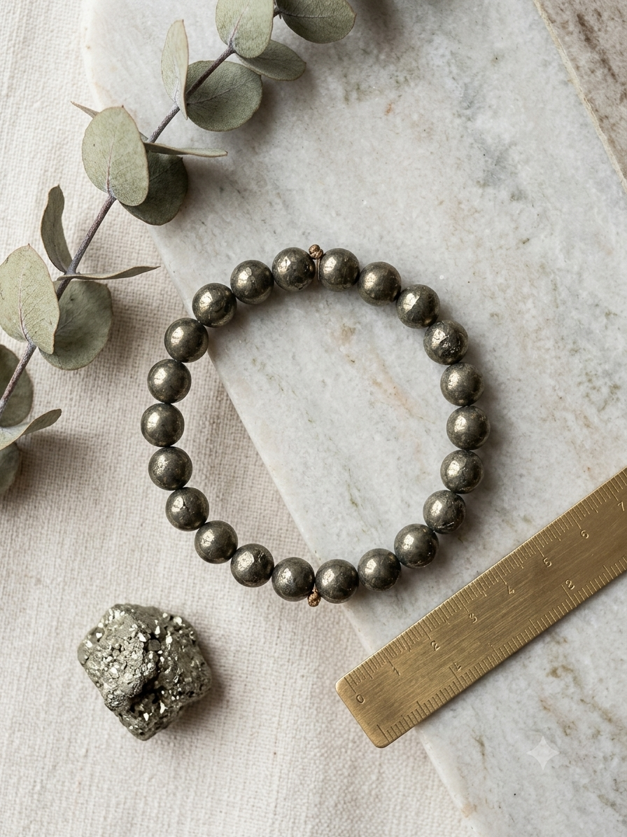 Pyrite Wealth & Confidence Natural Stone Bracelet