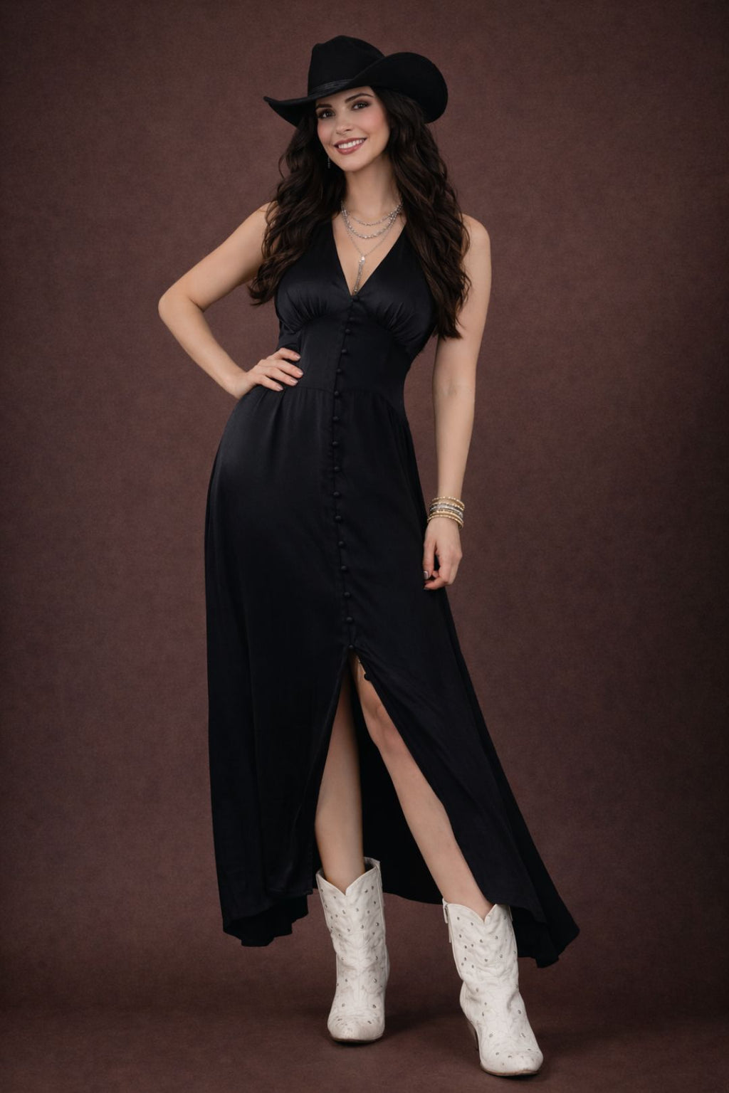 Black Satin Dress